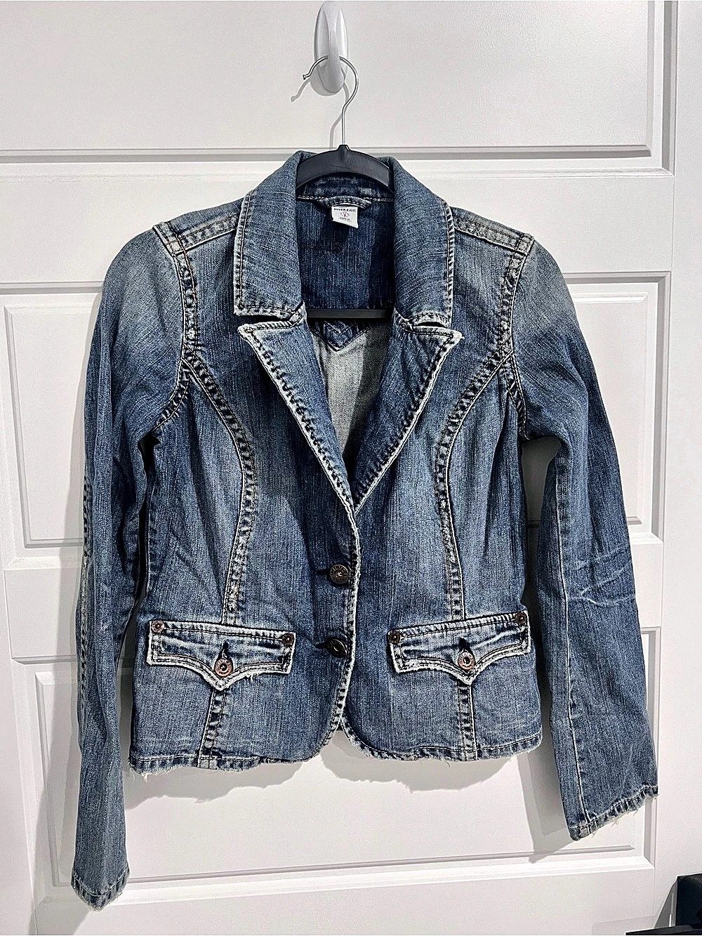 Silver Women's Denim Jean Jacket in Blue